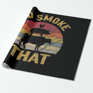 Id Smoke That Funny BBQ Meat Smoker Grill Gift Wrapping Paper