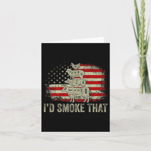 Id Smoke That Grillers Chef Pitmaster Outdoor Camp Card