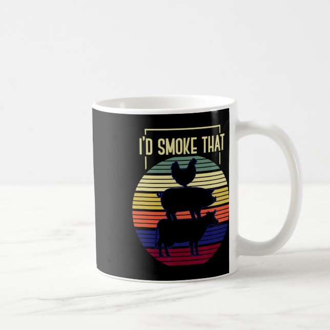 Id Smoke That Retro Barbecue  Coffee Mug (Right)