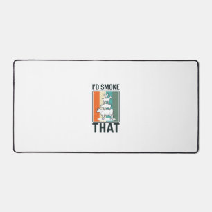 Id Smoke That Vintage BBQ Farm Animals Design Desk Mat