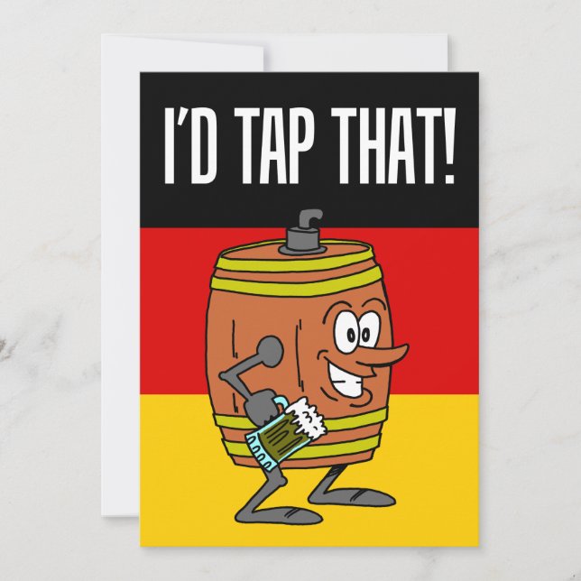 I'd Tap That Oktoberfest Keg Invite (Front)