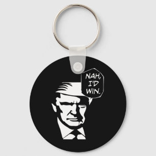 I'd Win Funny Trump 2024 Republican Usa Memes Key Ring