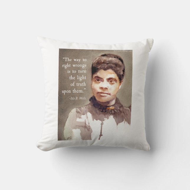 Ida B Wells And "Truth" Quote Cushion (Front)