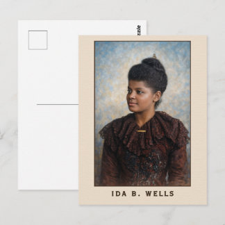 Ida B Wells Portrait Painting Postcard