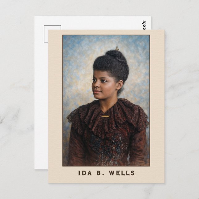 Ida B Wells Portrait Painting Postcard (Front/Back)