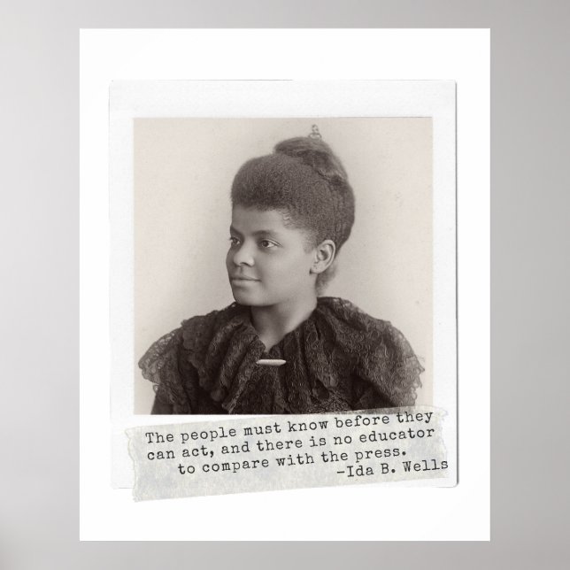Ida B. Wells Quote - Great Black Women in History Poster (Front)