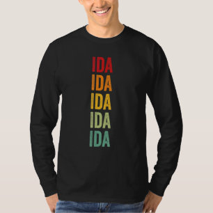 Ida County Iowa Rainbow Text Design T-Shirt