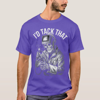 Idackhat Funny Skeleton Welder Halloween Welding P T-Shirt