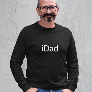 iDad (i Dad) - Black Long Sleeve Shirt for Dad