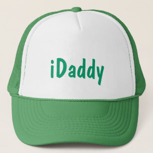 iDaddy green white father's day new dad hat