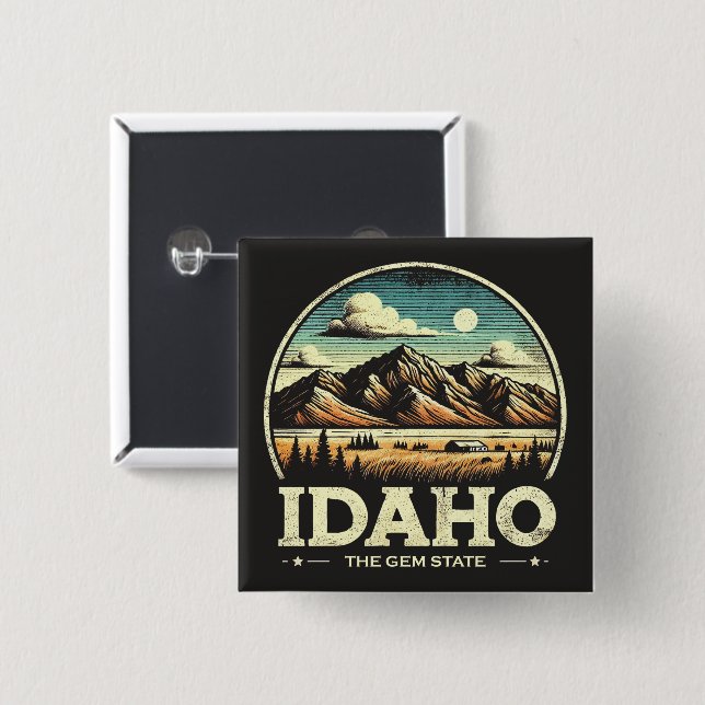Idaho 15 Cm Square Badge (Front & Back)