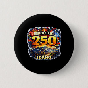 Idaho 250 Mountain Landscape Shirt United States 4 6 Cm Round Badge