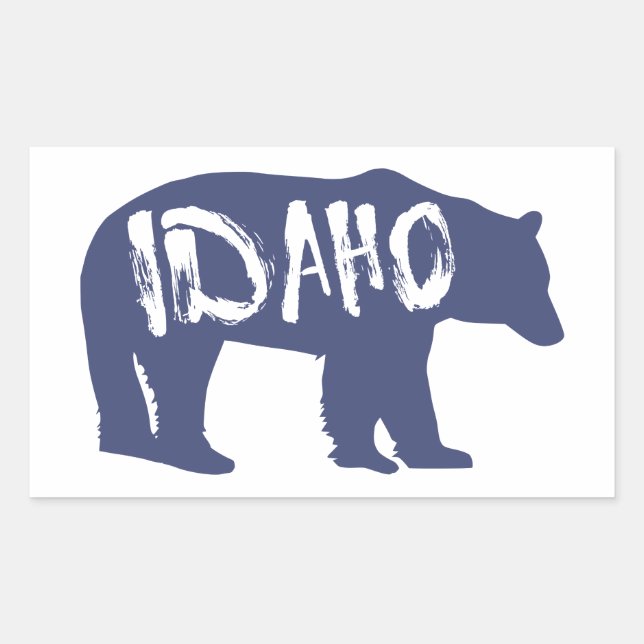 Idaho Bear Rectangular Sticker (Front)