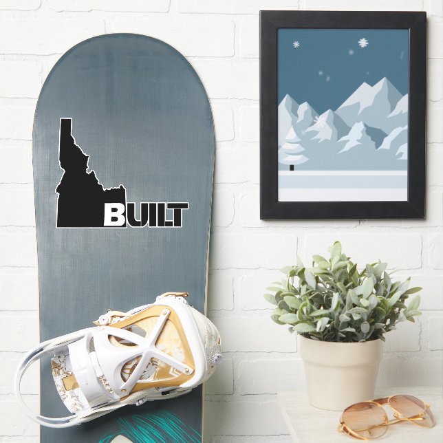 Idaho Built Black Vinyl Decal (Snowboard)