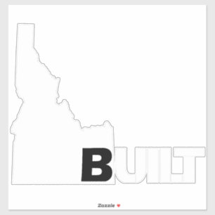 Idaho Built Classic Vinyl Decal White