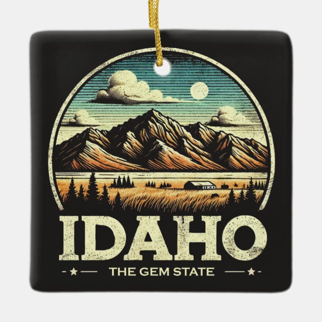 Idaho Ceramic Ornament (Front)