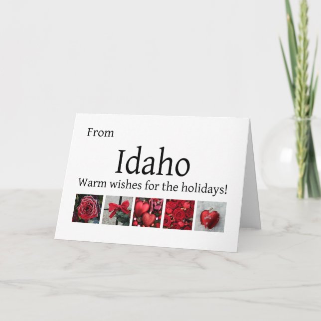 Idaho   Christmas Card, state specific Holiday Card (Front)