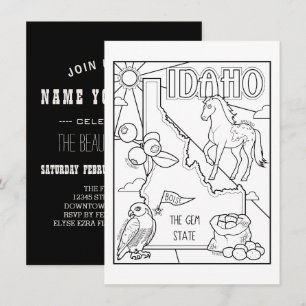 idaho colour me collage invitation