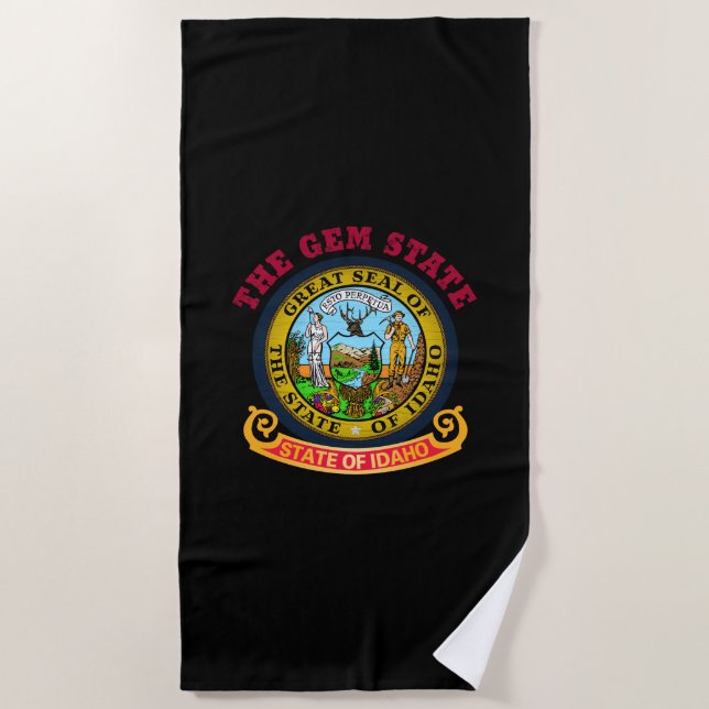 IDAHO CROSSROADS STATE FLAG BEACH TOWEL (Front)