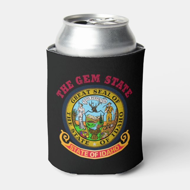 IDAHO CROSSROADS STATE FLAG  CAN COOLER (Can Front)