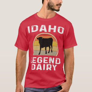 Idaho Dairy Farmer Legend Dairy Cow Cattle Funny R T-Shirt