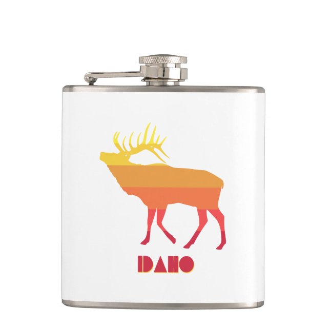 Idaho Elk Hip Flask (Front)