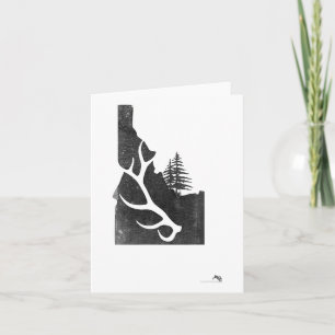 Idaho Elk Hunter With Antler Shed  Card