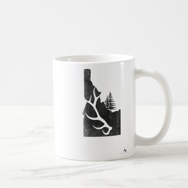 Idaho Elk Hunter With Antler Shed  Coffee Mug (Right)