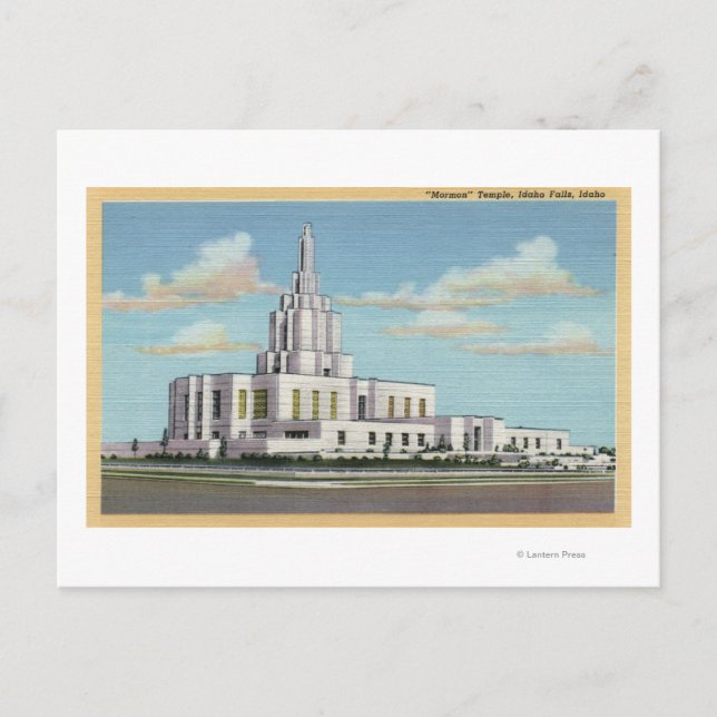Idaho Falls, ID - Mormon Temple View Postcard (Front)