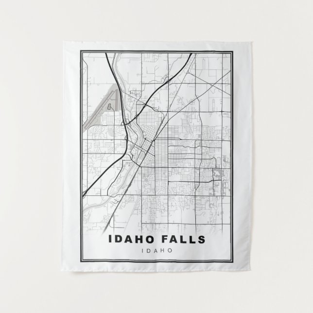 Idaho Falls Map Tapestry (Front)