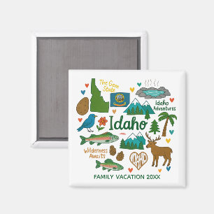 Idaho Family Trip Keepsake Personalised Magnet