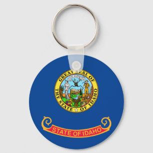 Idaho flag key ring