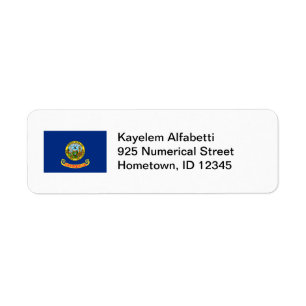 Idaho Flag Return Address Label