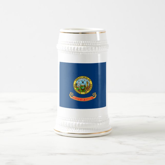 Idaho Flag: the Gem State, America Mountain West Beer Stein (Center)