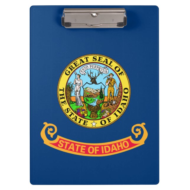 Idaho Flag: the Gem State, America Mountain West Clipboard (Front)