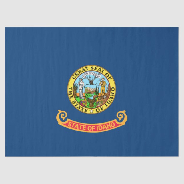 Idaho Flag: the Gem State, America Mountain West Tissue Paper (Front)