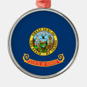 Idaho Flag, the Gem State, American states Metal Tree Decoration