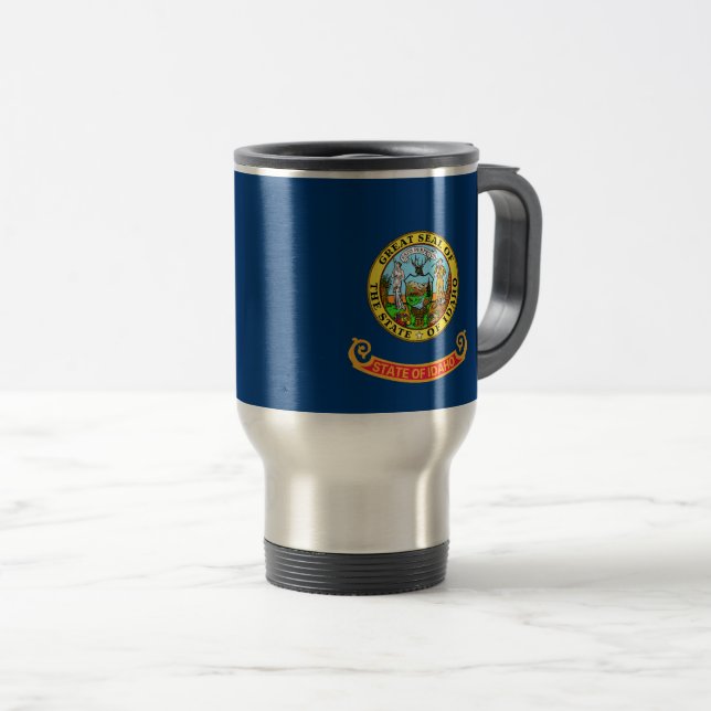 Idaho flag travel mug (Front Right)