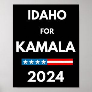 Idaho For Kamala 2024 President Election Democrat Poster