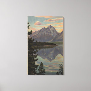 Idaho - Grand Teton Reflection on Jackson Lake Canvas Print