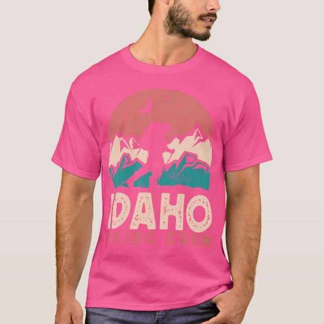 Idaho Hiking Crew Hiker Enthusiast National Parks T-Shirt (Front)