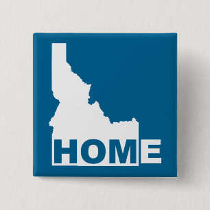 Idaho Home Away From State Button Badge Pin