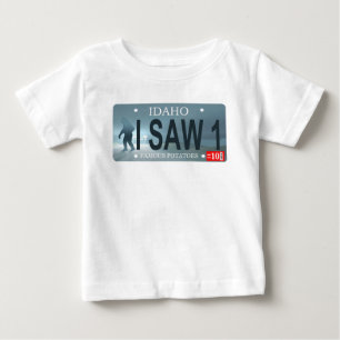 Idaho "I Saw 1" Sasquatch License Plate Baby T-Shirt