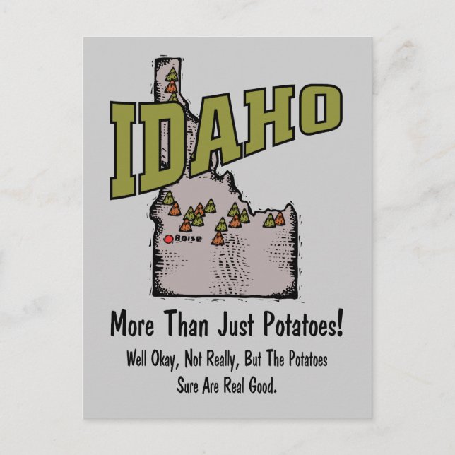 Idaho ID US Motto ~ More Than Just Potatoes Postcard (Front)