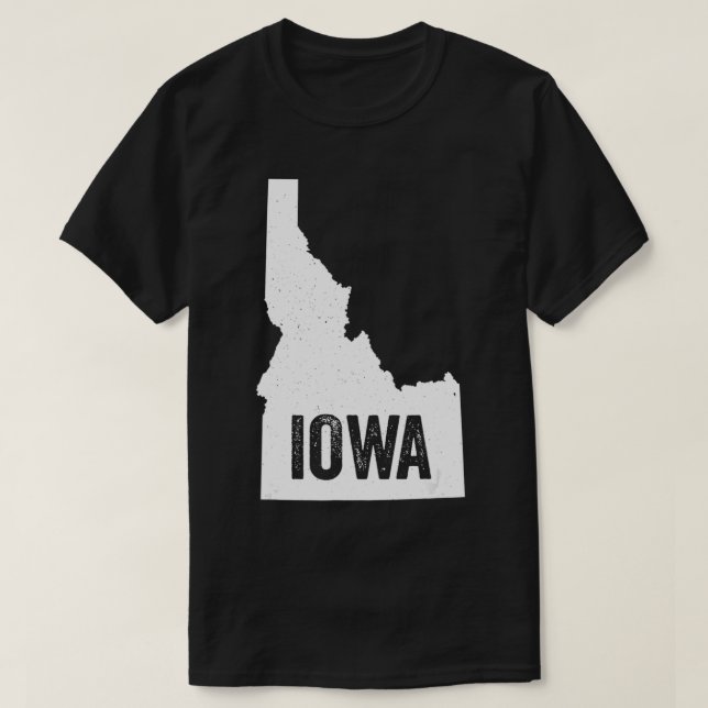 Idaho Iowa Idawa Where Are You From Funny Geograph T-Shirt (Design Front)