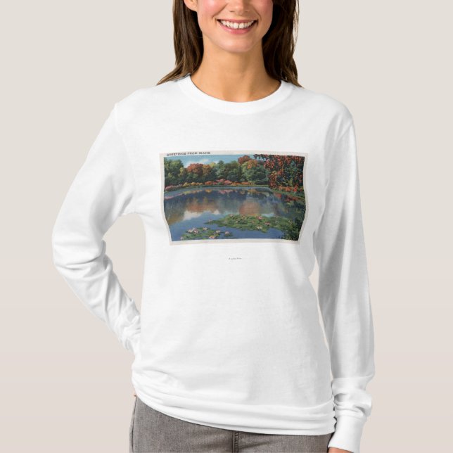 Idaho Lake Scene with Lily PadsIdaho T-Shirt (Front)