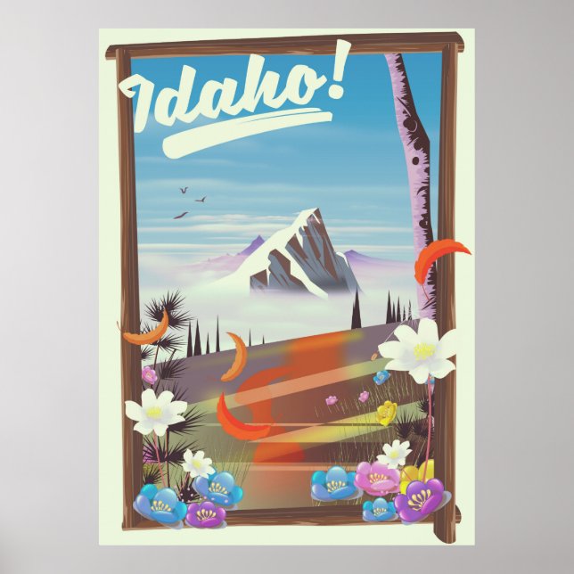 Idaho! landscape travel poster (Front)