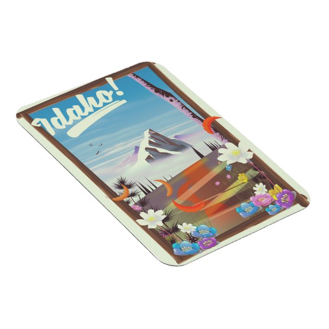 Idaho! landscape travel poster magnet (Right Side)