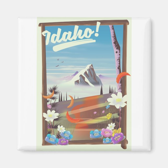 Idaho! landscape travel poster magnet (Front)