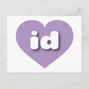 Idaho lavender heart - I love id Postcard